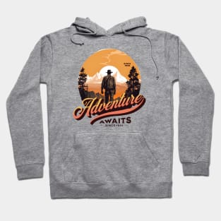 Adventure Awaits - Since 1935 - Sunset - Outdoors, Camping, Hiking, Adventure Hoodie